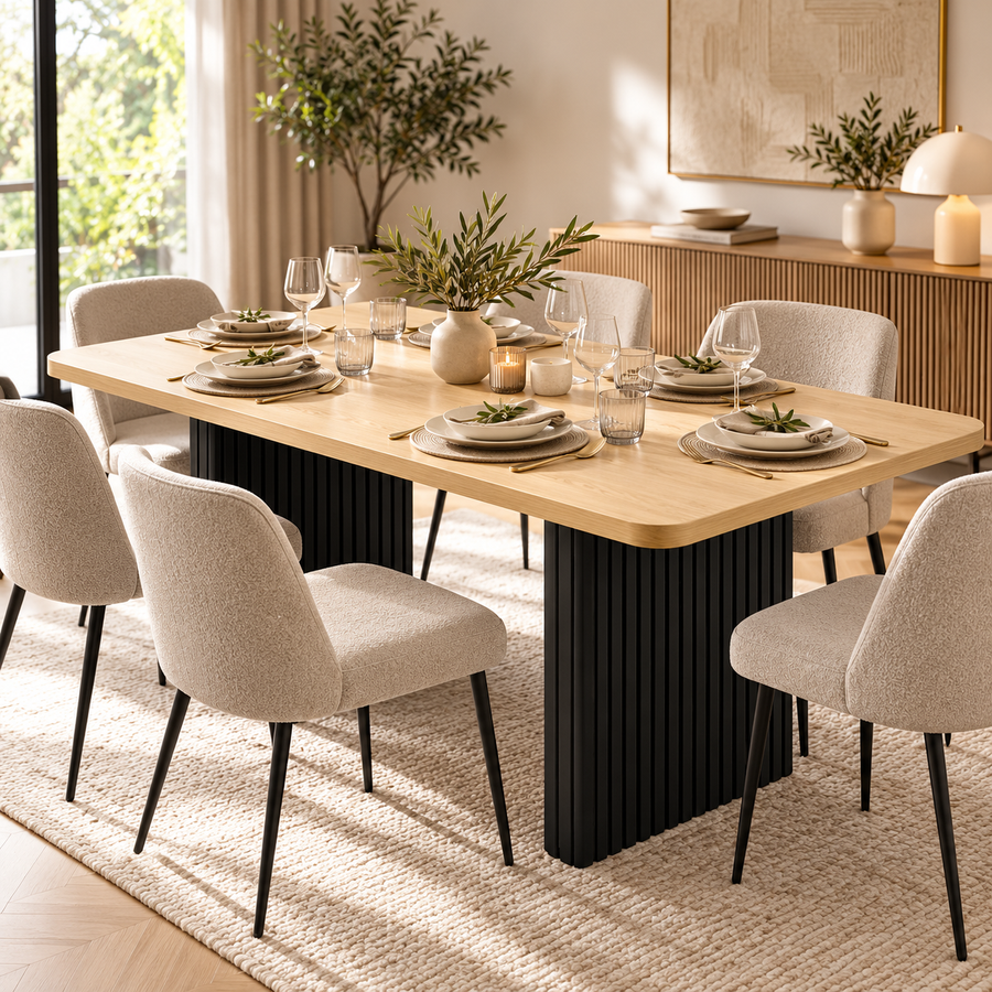 Welke maat eettafel heb je nodig? Complete maattabel