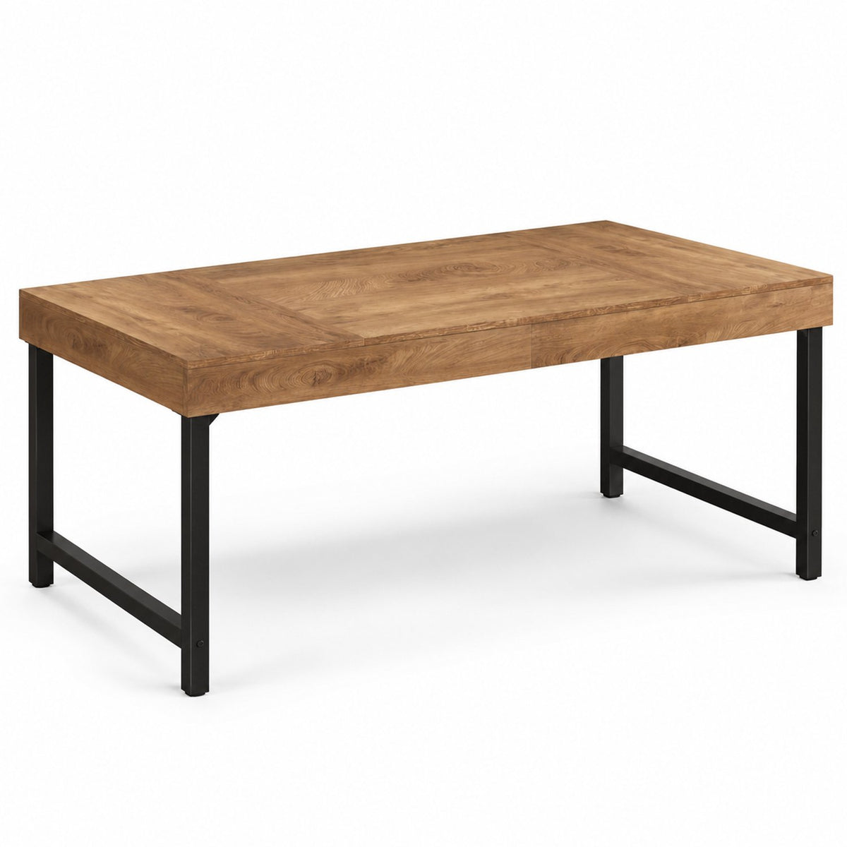 Eettafel - 140 cm - Industrieel - Hout & Zwart Metaal