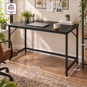 Bureau - 120 cm Industrieel Design - Zwart
