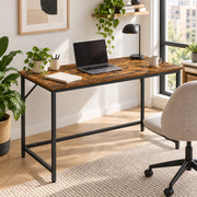 Bureau - 120 cm Industrieel Design - Donker Hout