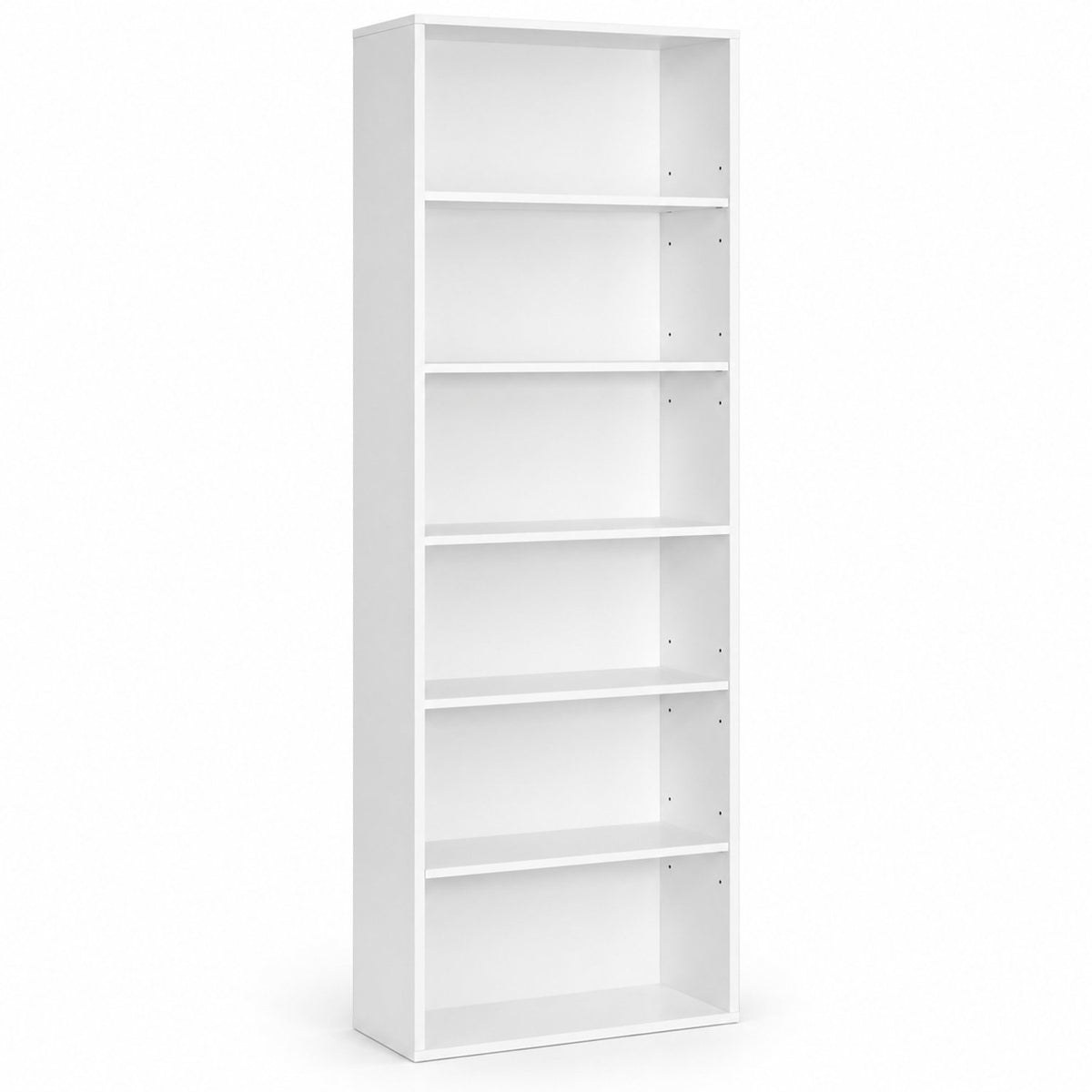 Boekenkast 6 Vakken – Open Kast 178x60x30 cm – Moderne Opbergkast – Wit – Staande Boekenkast voor Woonkamer, Slaapkamer & Kantoor
