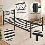 Enkel Metalen Bedframe - 90x200cm