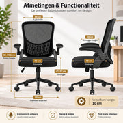 Ergonomische Bureaustoel – Verstelbare Kantoorstoel voor Volwassenen – Zwart