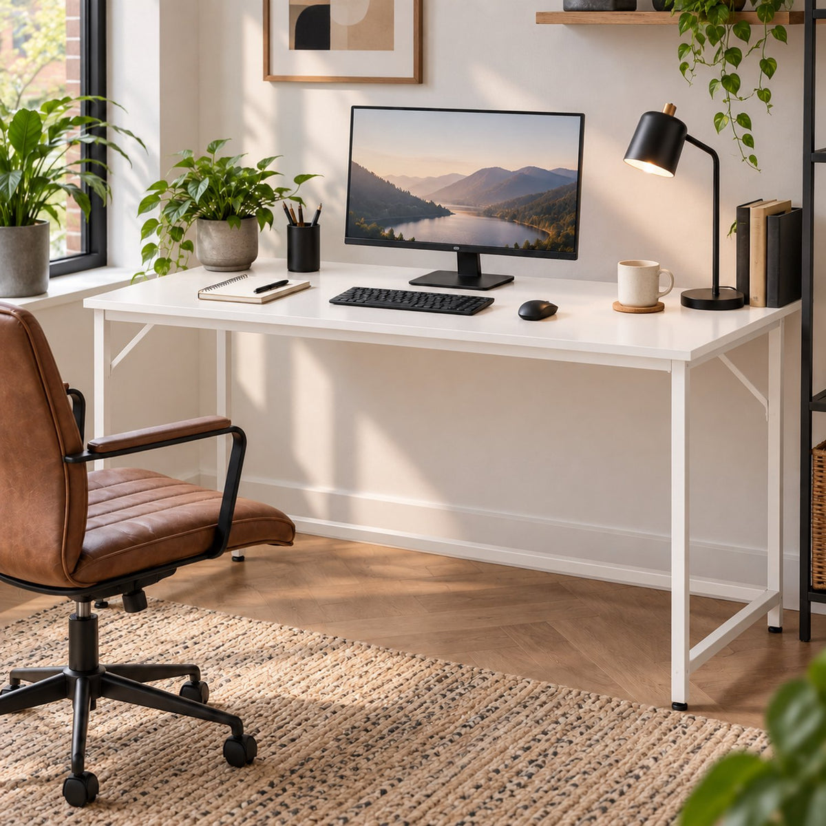 Bureau - 120 cm Industrieel Design - Wit