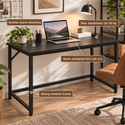 Bureau - 120 cm Industrieel Design - Zwart