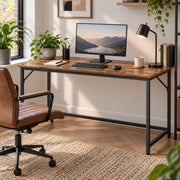 Bureau - 120 cm Industrieel Design - Donker Hout
