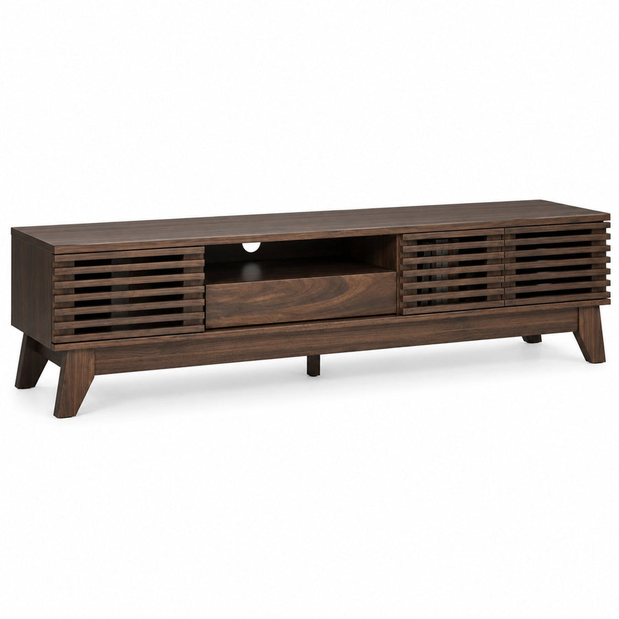 TV Meubel - Met Lattenstructuur – 170 cm – Walnoot