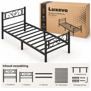 Enkel Metalen Bedframe - 90x200cm