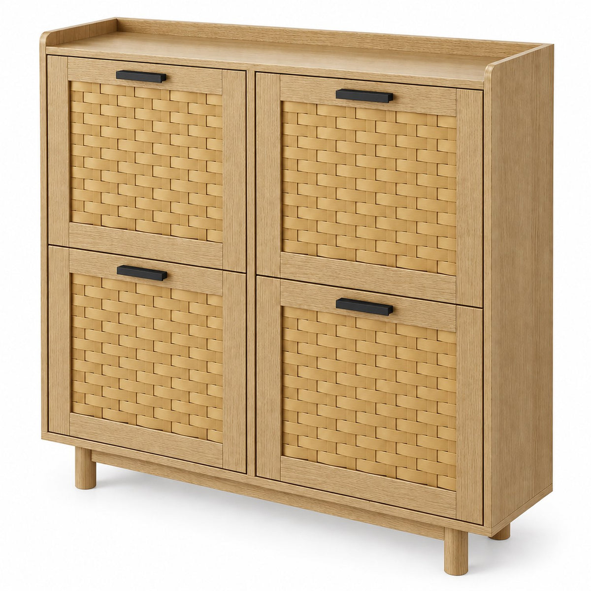 Schoenenkast - Tot 16 Paar Schoenen - 8 Rekken 4 Lades - Rattan Hout
