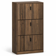 Schoenenkast – Schoenenrek voor 18 Paar – Ruimtebesparend – 117 x 24 x 63 cm – Donker Walnoot