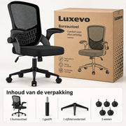 Ergonomische Bureaustoel – Verstelbare Kantoorstoel voor Volwassenen – Zwart