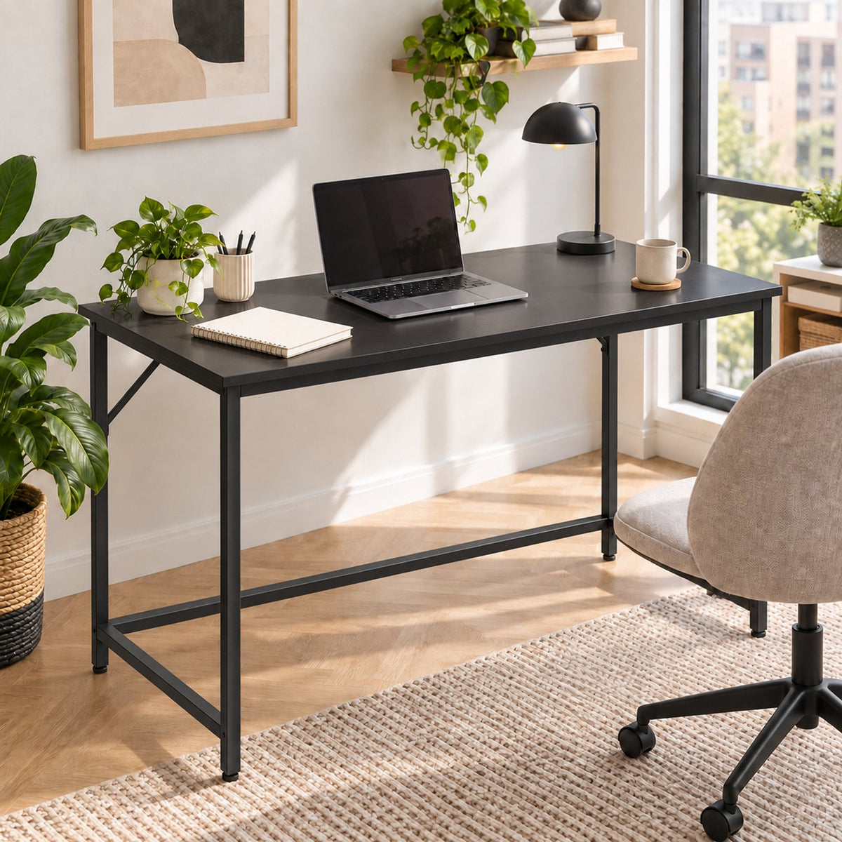 Bureau - 120 cm Industrieel Design - Zwart