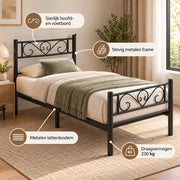 Enkel Metalen Bedframe - 90x200cm