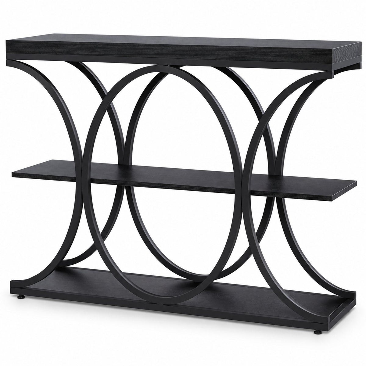 Console Tafel – Houten Sidetable met Metalen Frame – Wandtafel voor Hal & Woonkamer - 100x30x80cm