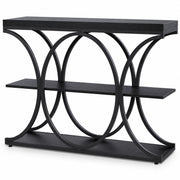 Console Tafel – Houten Sidetable met Metalen Frame – Wandtafel voor Hal & Woonkamer - 100x30x80cm