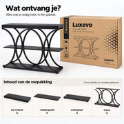 Console Tafel – Houten Sidetable met Metalen Frame – Wandtafel voor Hal & Woonkamer - 100x30x80cm