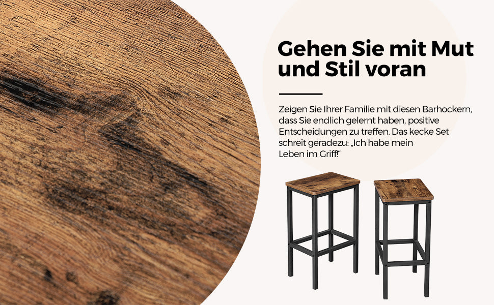 Barkruk Set van 2 - 120 kg Draagkracht Keuken Stoel