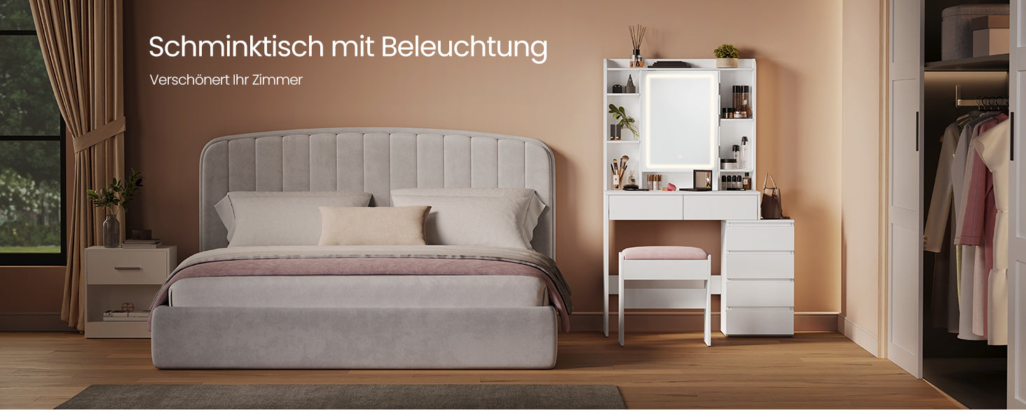 Kaptafel Met LED-Verlichting - Met Lades