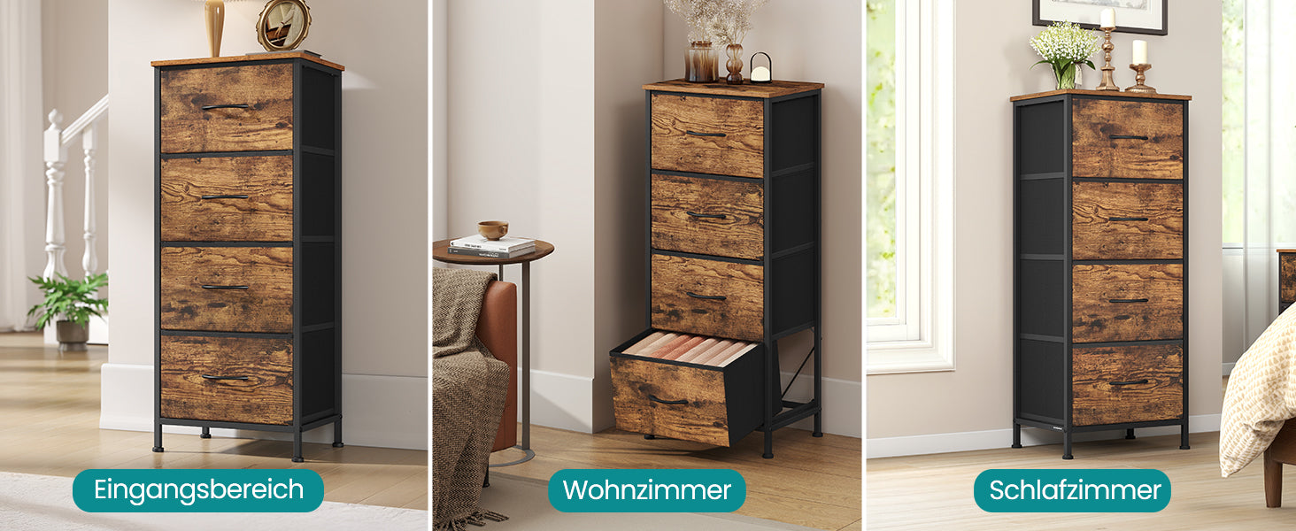 Kledingkast Met 4 Lades - Industrieel Design