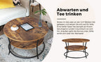 Ronde Salontafel met Plank - Industrieel Metaal Design