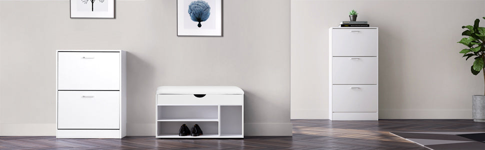 Schoenenbank Met Opbergruimte - 80x30x44 Cm
