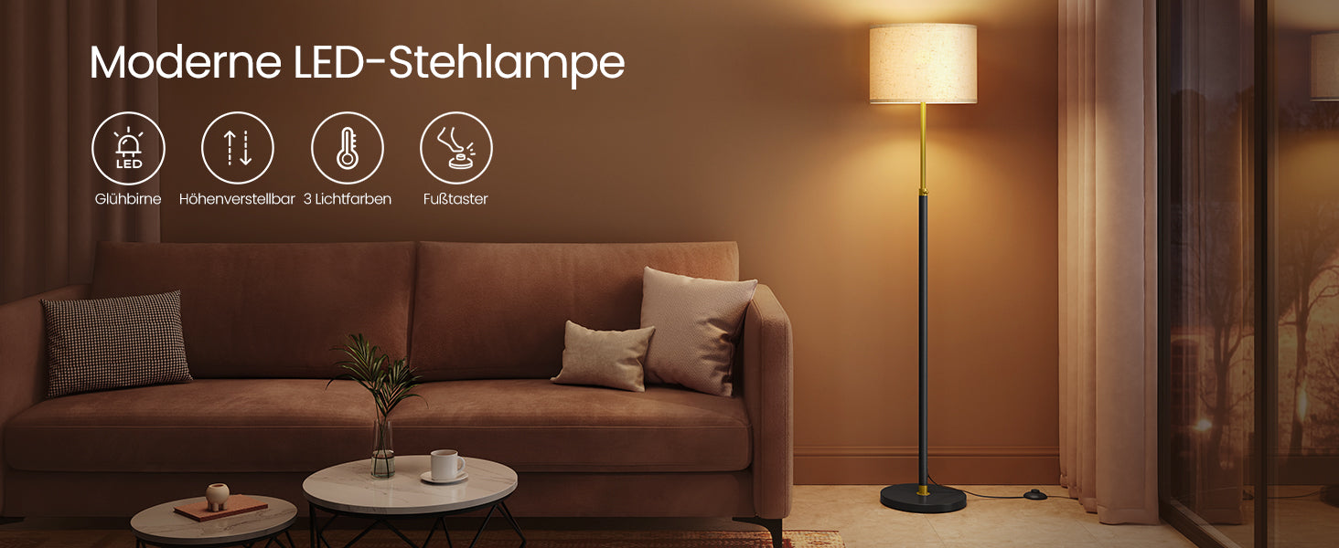 Leeslamp Vloerlamp - Verstelbaar 140-170 Cm