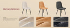 Eetkamerstoelen Set van 2 - Crème Wit Metalen Poten
