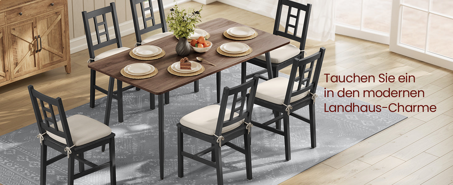 Eettafel voor 4-6 Personen - Landelijke Keuken Tafel