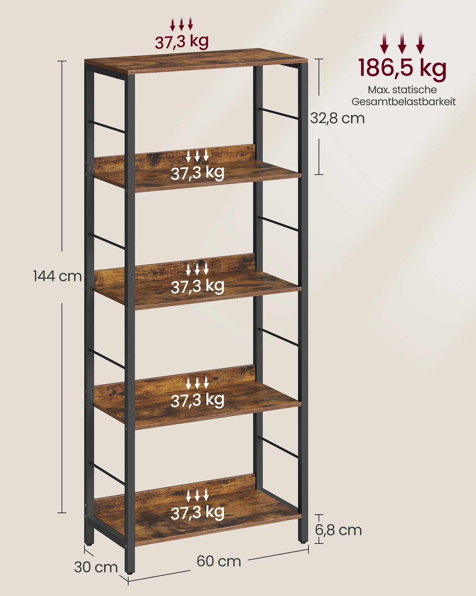 Boekenkast 5-6 Lagen Opbergkast - Moderne Plank