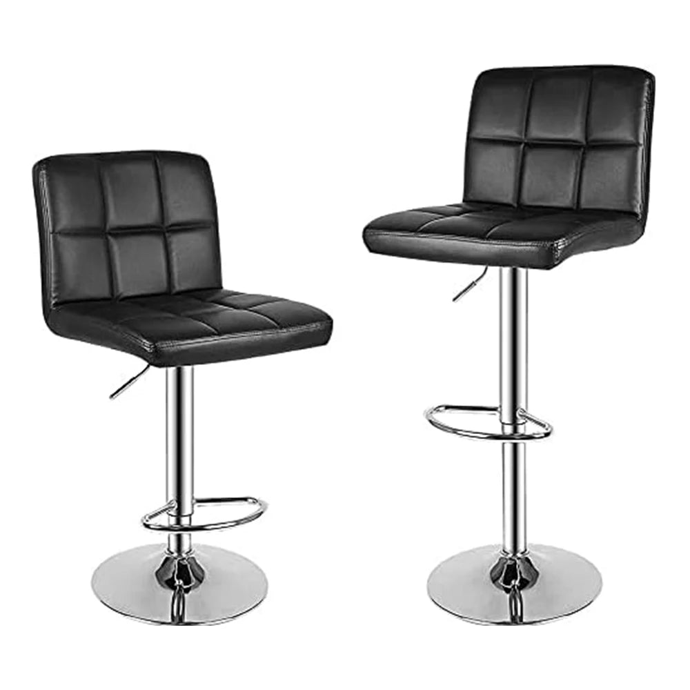 Set Van 2 PU Leren Draaibare Barkrukken