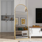 Full Body Staande Spiegel 162x53 cm - Gebogen Design