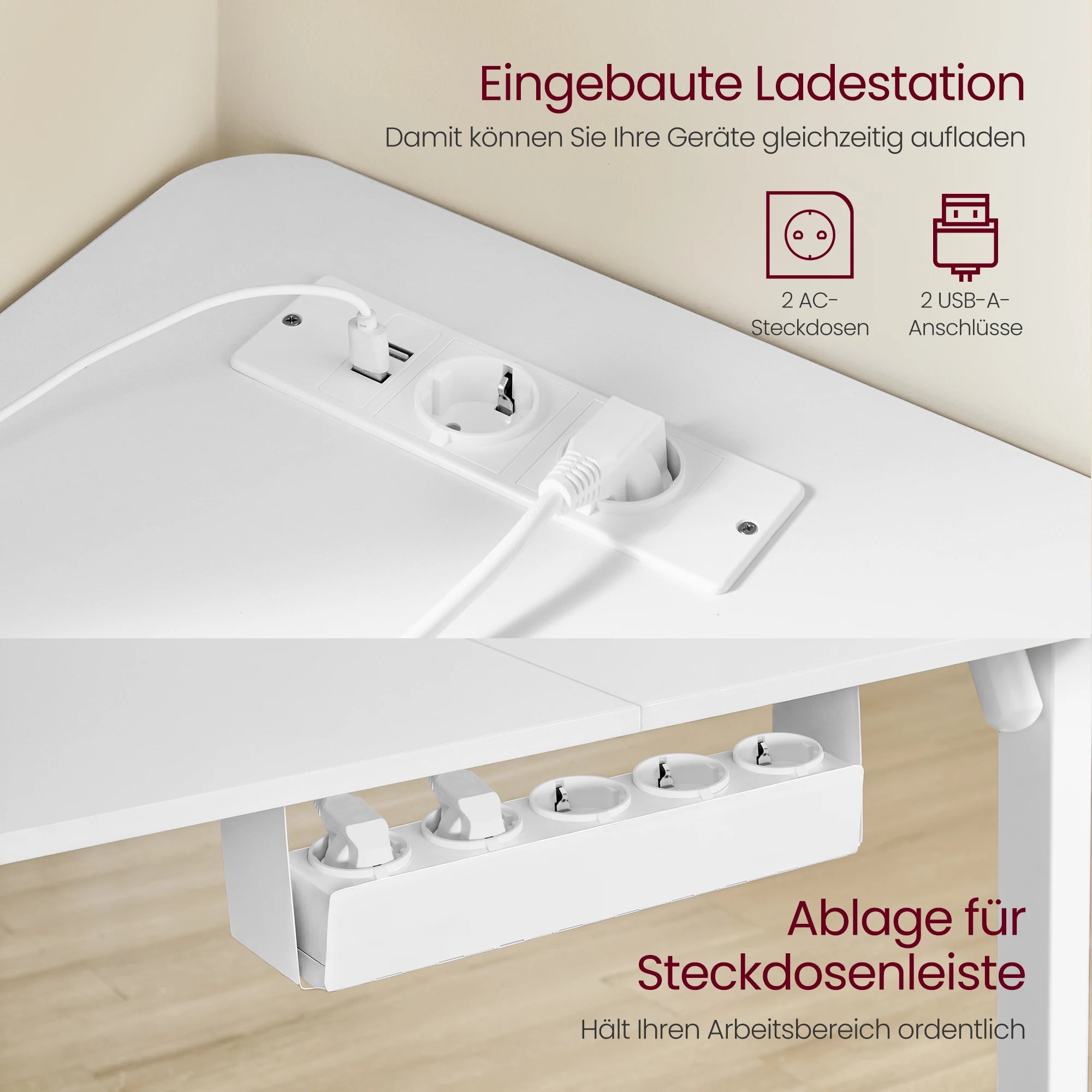 L-Vormig Elektrisch Verstelbaar Bureau