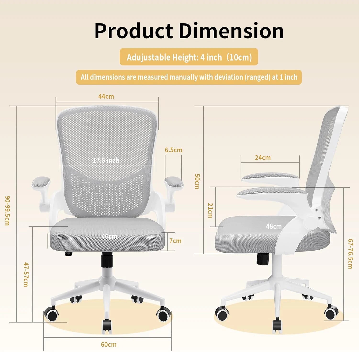 Ergonomische Bureaustoel met Lendensteun en Mesh Rug