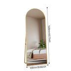 Full Body Staande Spiegel 162x53 cm - Gebogen Design
