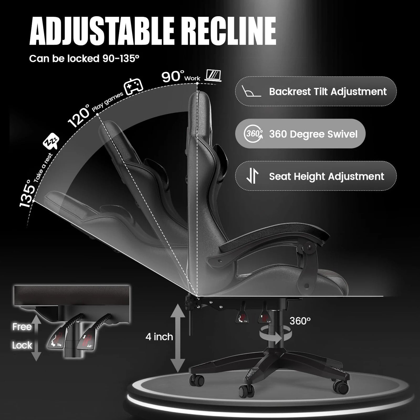 Ergonomische Gamestoel - Verstelbaar