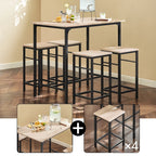 Bistro Bartafel Set 5-Delig met 4 Stoelen - Eetgroep