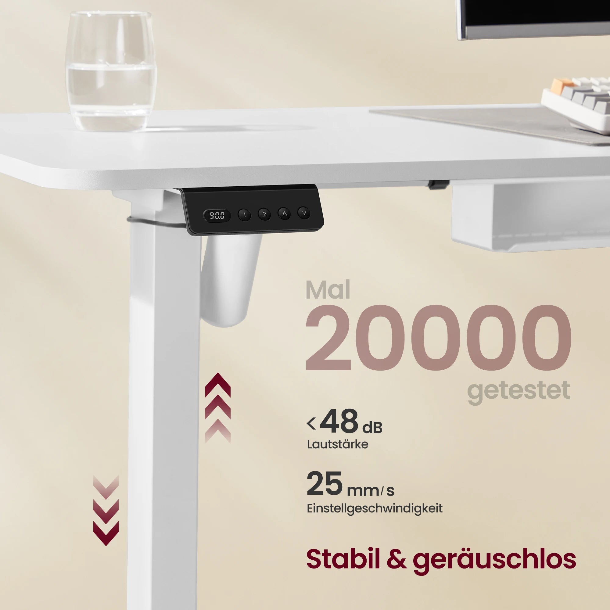 L-Vormig Elektrisch Verstelbaar Bureau