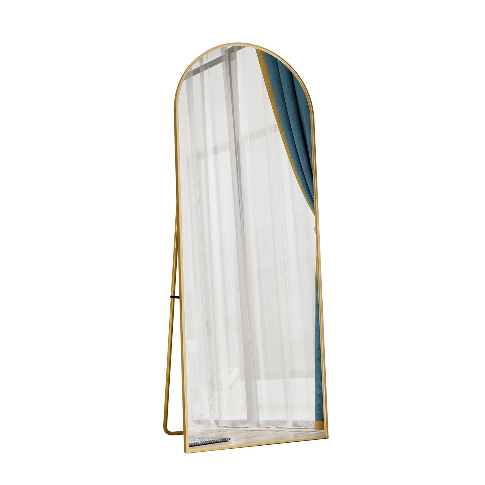 Full Body Staande Spiegel 162x53 cm - Gebogen Design