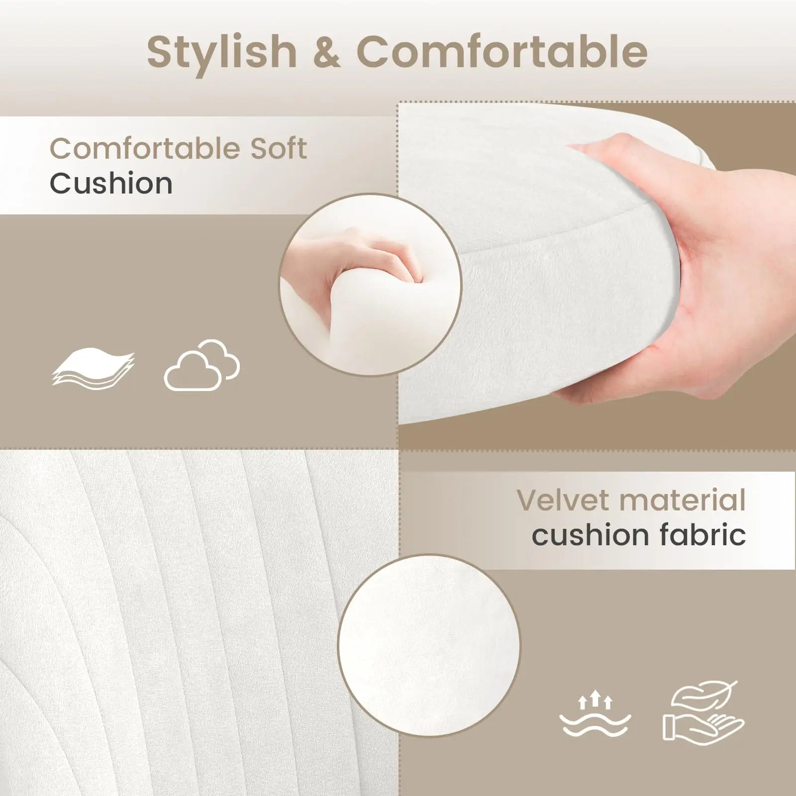 Make-Up Stoel Draaibaar - Velvet - Comfortabel