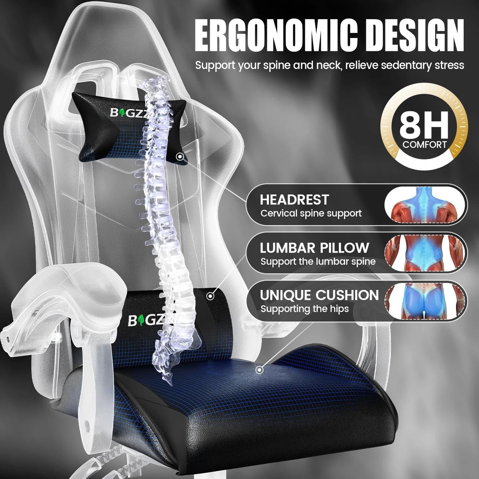 Ergonomische Gamestoel - Verstelbaar