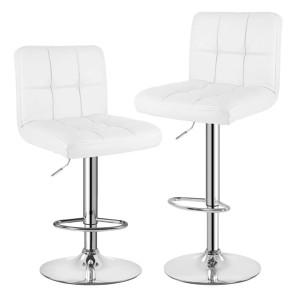 Set Van 2 PU Leren Draaibare Barkrukken