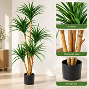 Kunstplant Dracaena 150 cm – Realistische Yucca Kunstboom – Verstelbare Bladeren