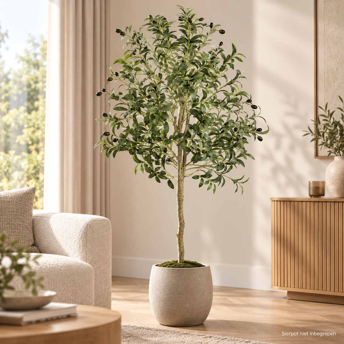 Kunst Olijfboom 150 cm – Kunstplant Olijfboom – Groen