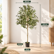 Kunst Olijfboom 150 cm – Kunstplant Olijfboom – Groen