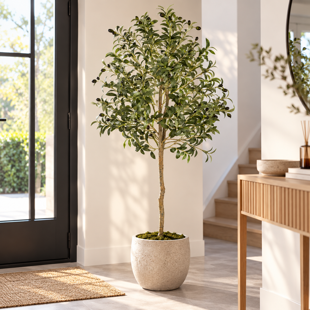 Kunst Olijfboom 150 cm – Kunstplant Olijfboom – Groen