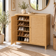Bamboe Schoenenkast – 14 Paar – 80 x 35 x 80 cm – Verstelbare Planken – Naturel