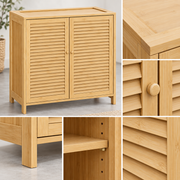 Bamboe Schoenenkast – 14 Paar – 80 x 35 x 80 cm – Verstelbare Planken – Naturel