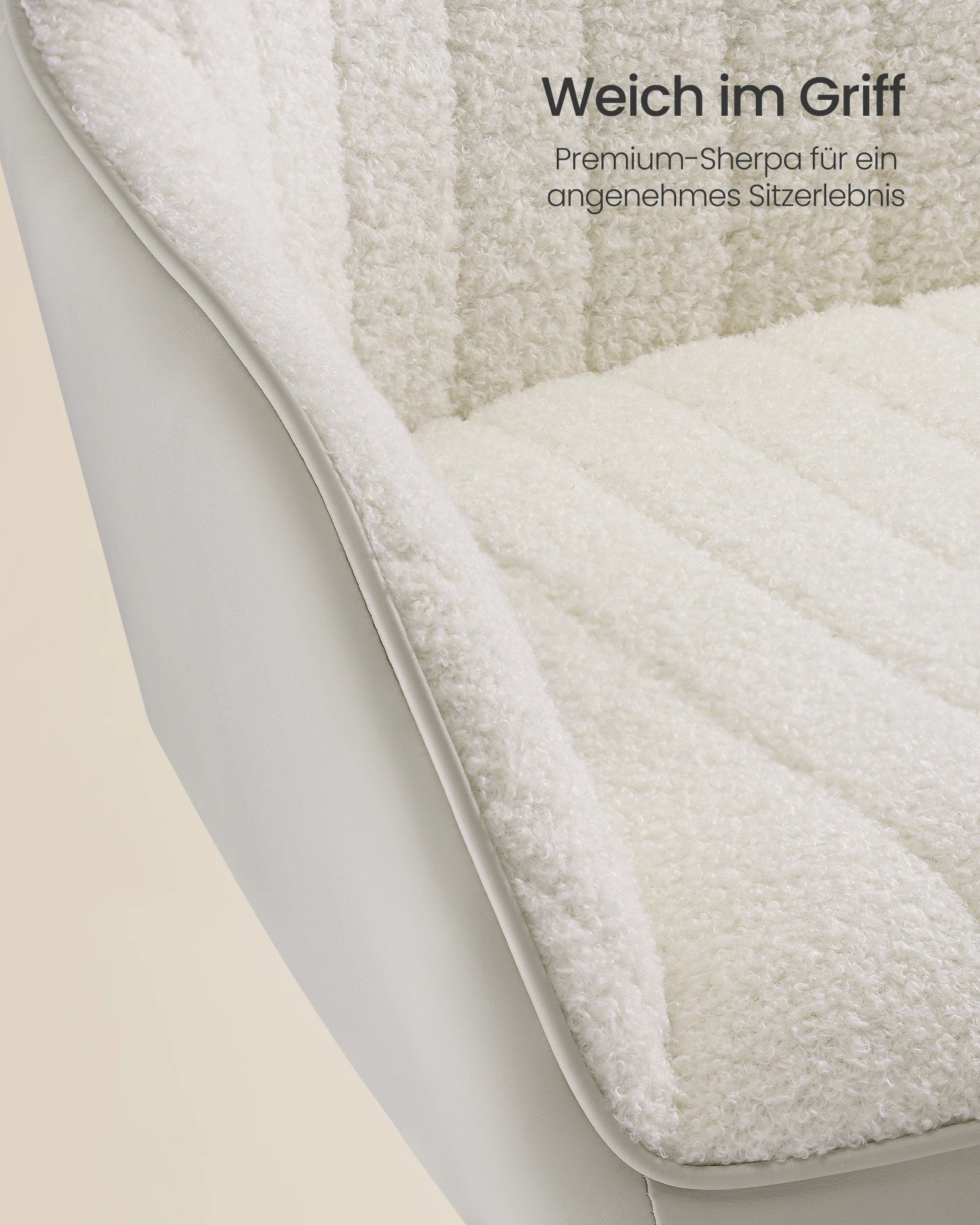 Bureaustoel Swivel - Sherpa Bekleding - Verstelbaar