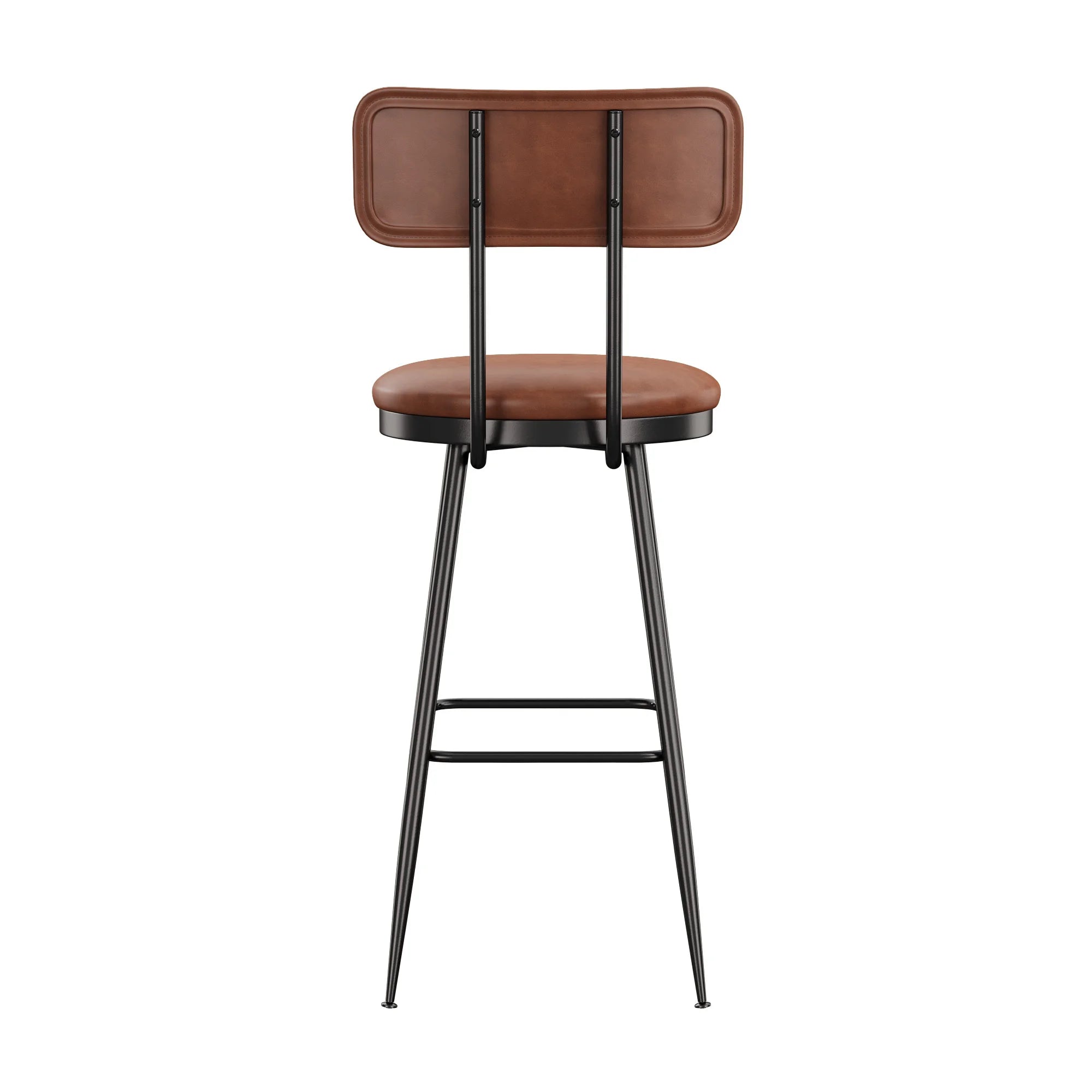 360° Draaibare Barkruk Set Van 2 - Rugleuning - Faux Leather