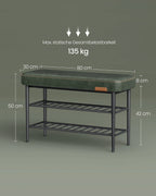 Schoenenbank - Kunstleer - 30x80x50 Cm